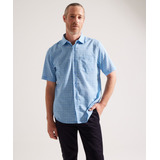 Camisa Hombre Patprimo M/c Azul Algodón 44012875-50958