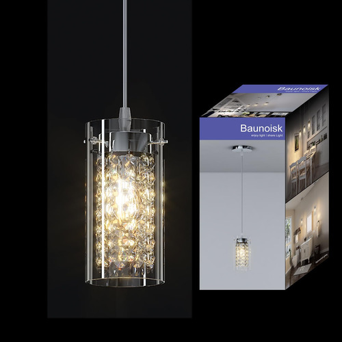 Baunoisk Lámpara Colgante De Techo De Cristal Moderna Con Ac