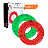 Combo Cable Thw Cal.12 Iusa Rojo Y Verde 2 Cajas 100 M