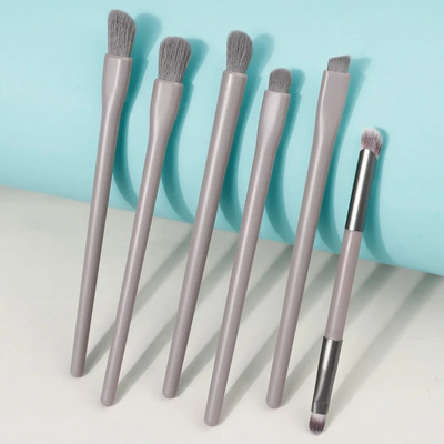 Set De 6 Brochas Moradas For Maquillaje De Ojos