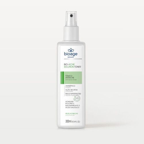 Loção Tônica Facial Antiacne Antisséptic Ação Secativa 300ml