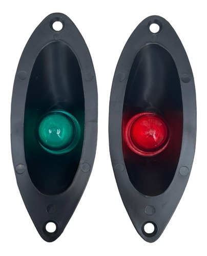 Faros De Proa Tipo Ojo De Gato Rojo Y Verde Color Plasticos