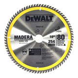 Disco De Sierra Dewalt Dwa03130 10 PuLG 80t Para Madera Color Gris/amarillo