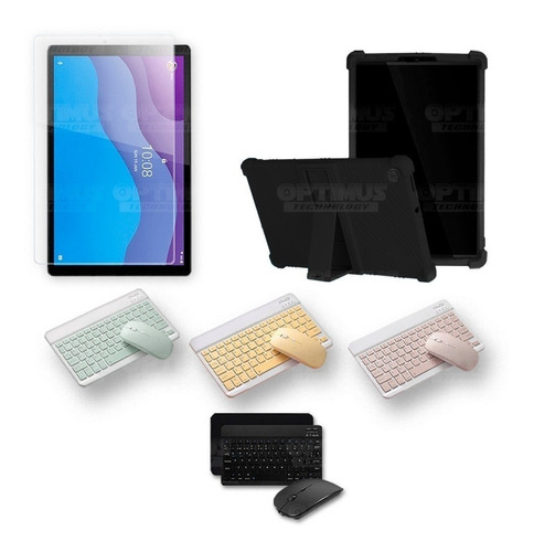 Vidrio Y Estuche Teclado Bt Para Lenovo Tab M10 Hd Tb-x306