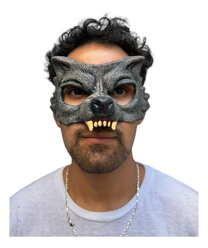 Máscara Antifaz Lobo Halloween Latex