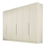 Guardaroupa Roupeiro Mademarcs Oslo Mdf 6 Portas 4 Gavetas Cor Off White