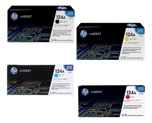 Pack 4 Toner Hp 124a  (q6000a)(q6001a)(q6002)(q6003a)       