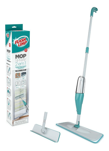 Mop Spray 2 Em 1 Vassoura Rodo + Esponja Poliéster Flashlimp