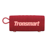 Caixa De Som Bluetooth Tronsmart Trip Prova D'água Preto 10w Cor Vermelho