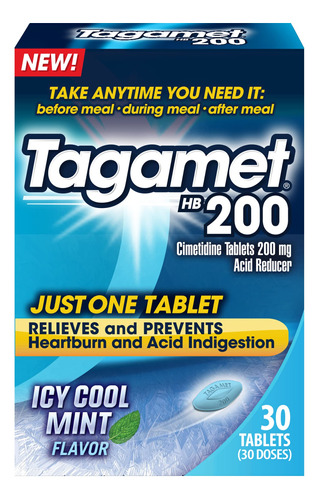Tagamet Icy Cool Mint Reductor De Ácido Tabletas De