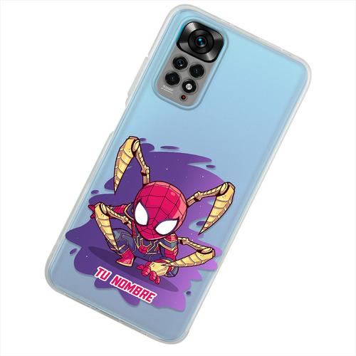 Funda Para Xiaomi Spiderman Marvel Personalizada Tu Nombre
