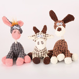 Brinquedo Bichinhos De Pelúcia E Corda Pet Cachorro Burrito Desenho Burro Cinza