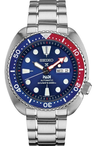 Relógio Seiko Srpa21 Prospex Turtle Diver Automatico Pepsi