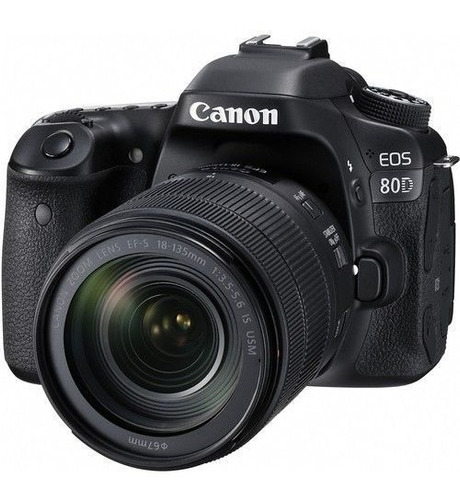  Canon Eos Kit 80d + Lente 18-55mm Is Stm Dslr Color  Negro