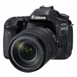  Canon Eos Kit 80d + Lente 18-55mm Is Stm Dslr Color  Negro