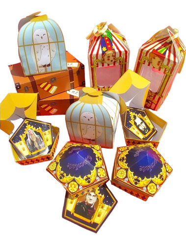 10 Cajas Souvenirs Jaula Con Buho De Harry Potter