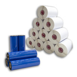 Kit 10 Rls Etiqueta 50x30 2 Col Bopp Fosco + 5 Ribbon Misto Cor Branco