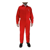 Overol Industrial Gabardina Rojo 100% Algodón Tallas Extras