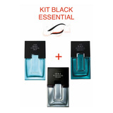 Kit C 3: Colônias Black Essential Self + Night + Secret