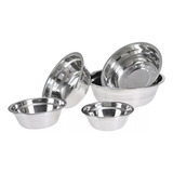 5 Pcs Bowl Ensaladera Mezclar Acero Inoxidable, 16-24 Cm