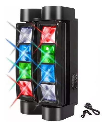 Mini Spider Rgbw 4 En 1 Efectos Luz 8x3w Dmx512 Led Luces Dj