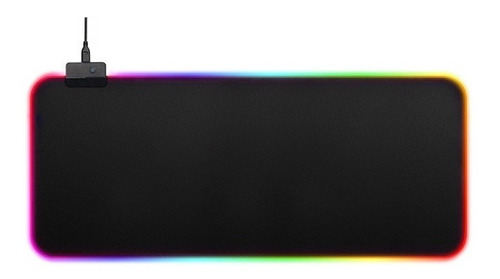 Mousepad Gamer Led Rgb Usb 80x30cm Negro