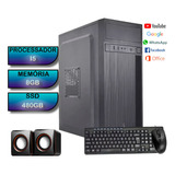 Pc Cpu I5-3° Memória Ram 8gb Ssd 480gb + Som E Teclado Gamer