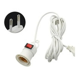 Soquete E27 Con Interruptor Cable 5 Mts Enchufe C / 009025