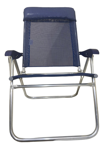 Cadeira Reclinavel Master Sanete Almofada Ronchetti 140 Kg Cor Azul