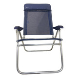 Cadeira Reclinavel Master Sanete Almofada Ronchetti 140 Kg Cor Azul