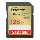 Cartão Sandisk Sd Xc 128gb Extreme 180 Mb/s V30