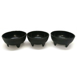 Kit De 20 Salsera Tipo Molcajete Negro Pastico De 250ml 