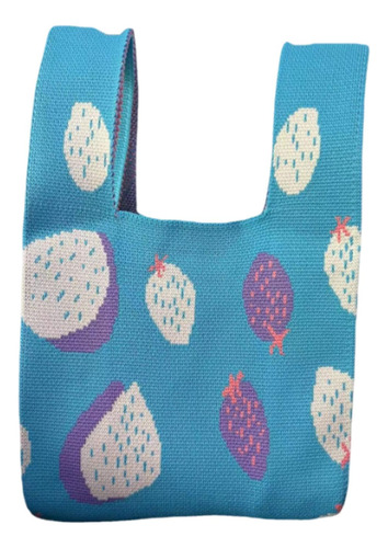Bolso De Mano De Punto Casual Lady Women's Knit Tote Bag
