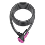 Candado De Cable Onguard 8164 180cmx10mm Bicicleta Rosa