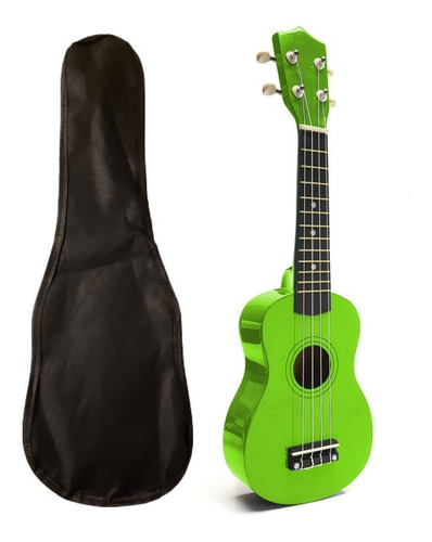 Ukelele De Madera Soprano Con Funda Manual Y Lecciones