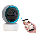 Smart Camera Cámara De Seguridad Hd 1080p Wifi Con App Color Gris