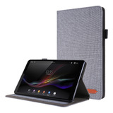 Funda De Piel Gris Para Lenovo Tab M8