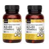 Vitamina K2+d3 X2  Mejora Salud Dental 50 Cap Natier