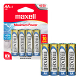 Pilas Aa Lr6 X4 1.5v Alcalina Maxell Durabilidad Y Potencia