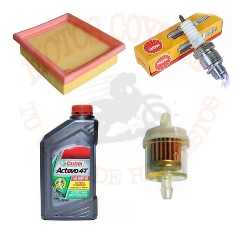 Kit Service Zanella Zr 150 Aceite+bujia+filtros M Coyote