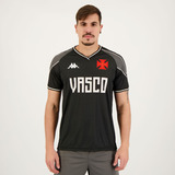 Camisa Kappa Vasco Supporter 2023 Preta