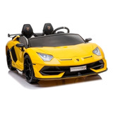 Mini Carro Elétrico Lamborghini Svj Licenciado 12v Amarelo