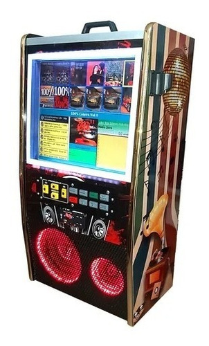 Maquina De Musica Jukebox Karaoke 7x1 Mini Oke 15 Polegadas