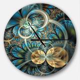 Design Art Reloj De Metal Moderno De Gran Tamano Con Flor Fr