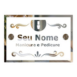 Placa De Espelho Para Manicure E Pedicure Moderna E Elegante