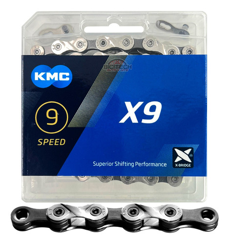 Cadena Kmc X9.93 De 9 Velocidades 116 Eslabones 