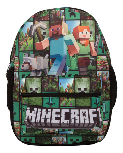 Mochila Infantil Minecraft Jogo Costas Reforçada Envio 24hrs