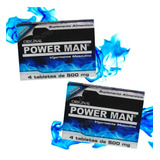 Power Man Vigorizante, Pastilla Azul 8 Tabletas De 500 Mg