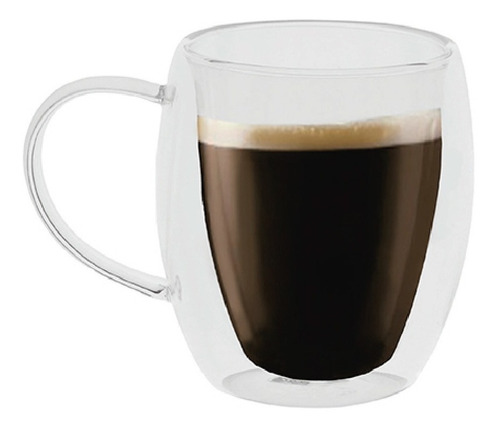 Taza De Cafe De Vidrio Doble Pared Termica