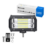 Kit 10 Refletor Holofote Luminaria Farol 72w Barra Cor Da Carcaça Preto Cor Da Luz Branco Frio 12v/60v Bivolt